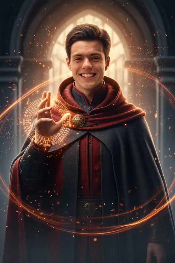 Mit KI erzeugtes Ergebnis im Stil Zauberer