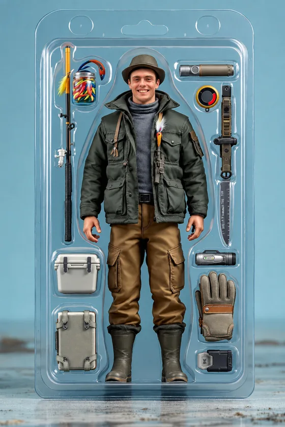 Mit KI erzeugtes Ergebnis im Stil Actionfigur