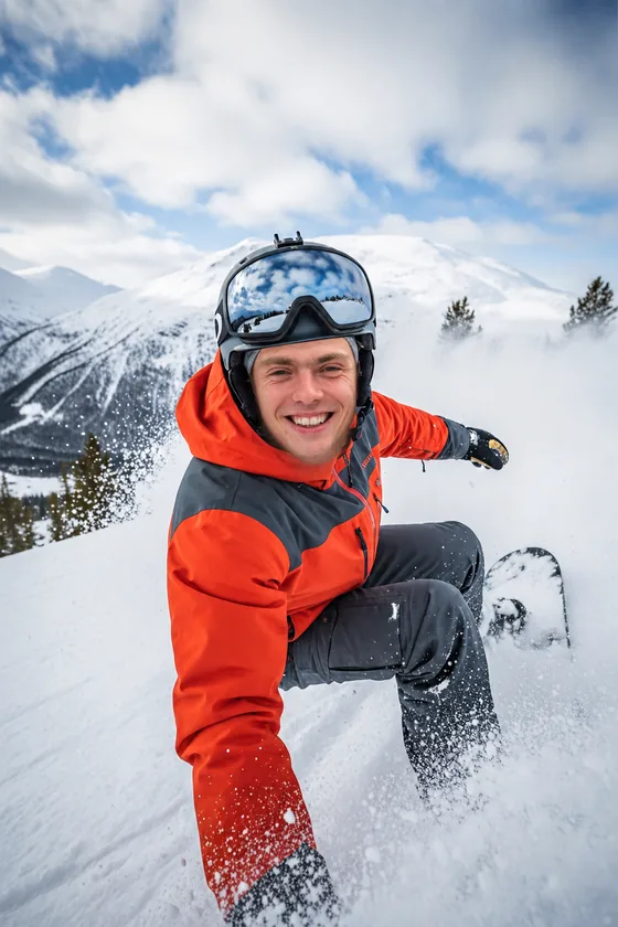 Mit KI erzeugtes Ergebnis im Stil Snowboard